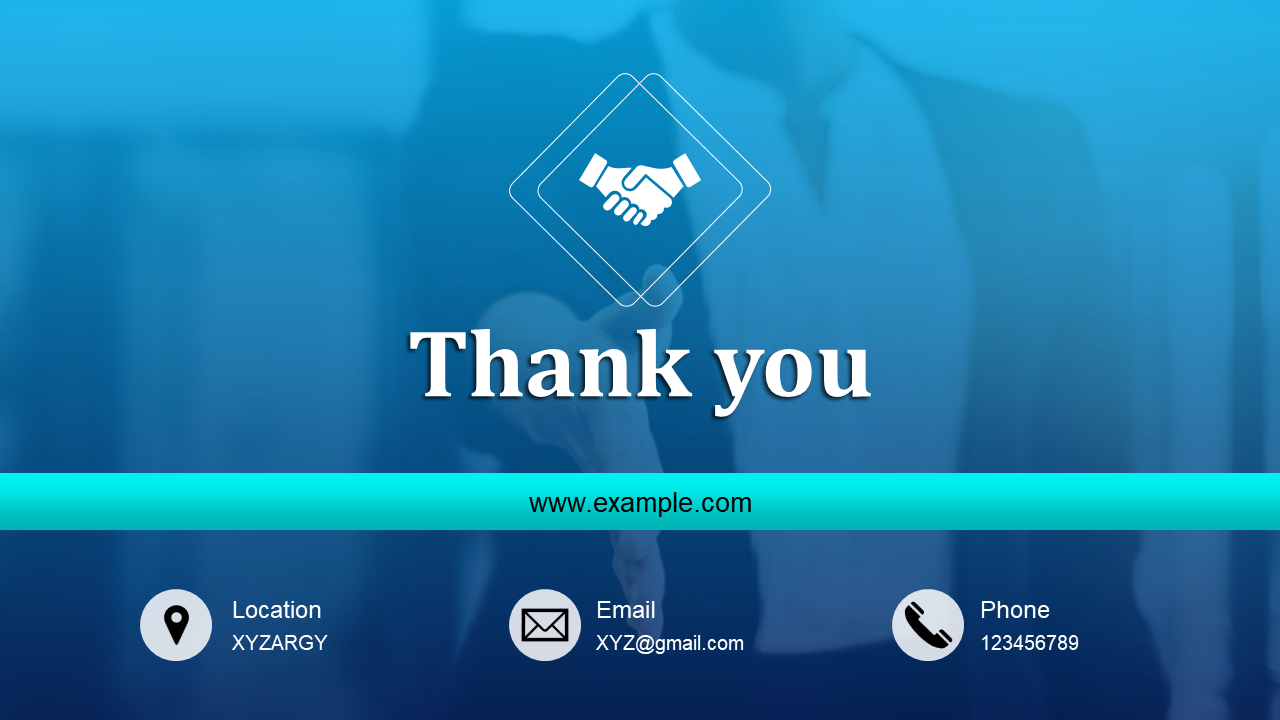 Free - Thank you PPT Template with Background